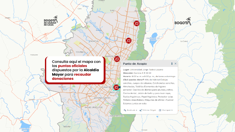 bogota donaciones 