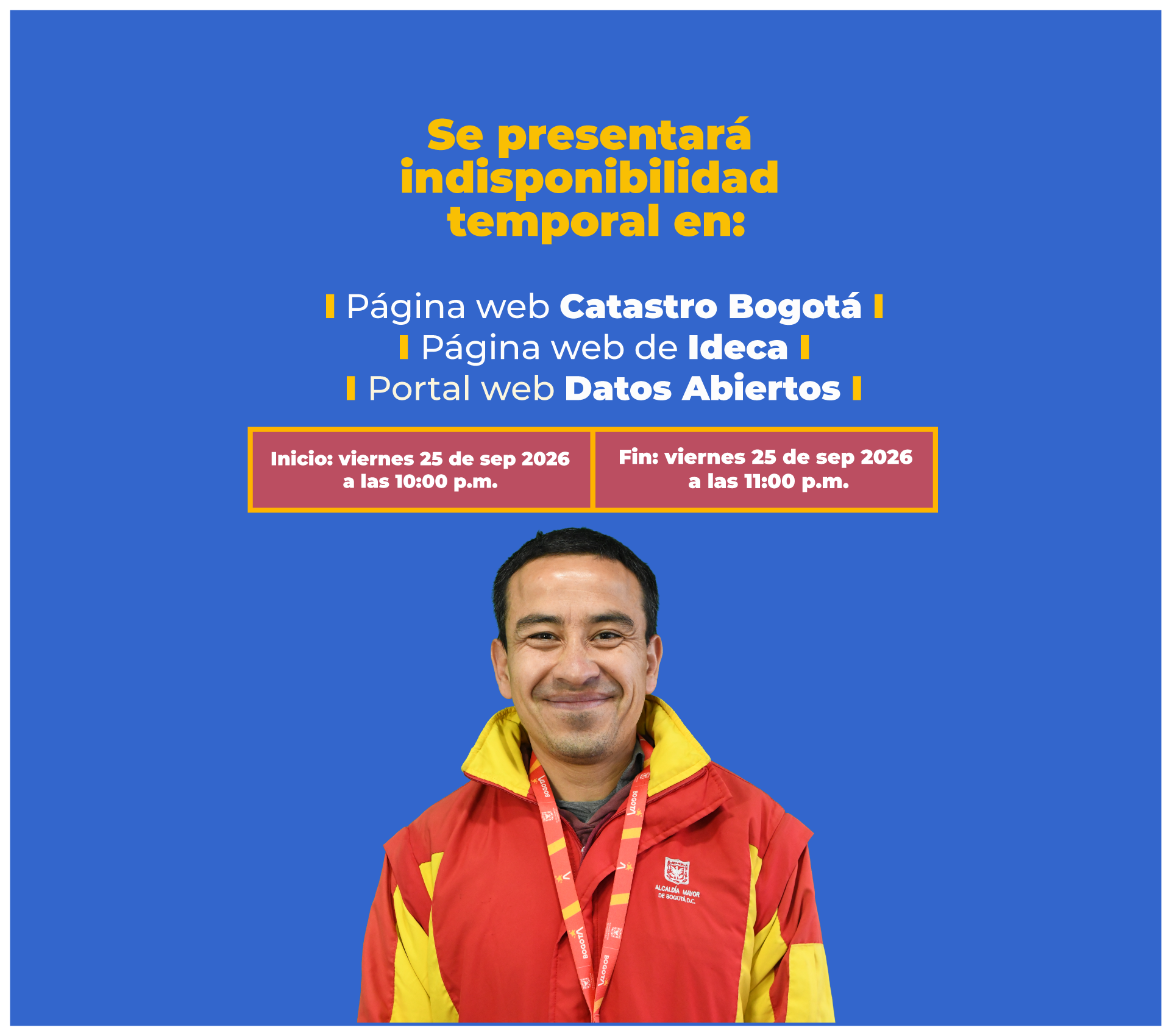 Ventana de mantenimiento 25 de sept 2026