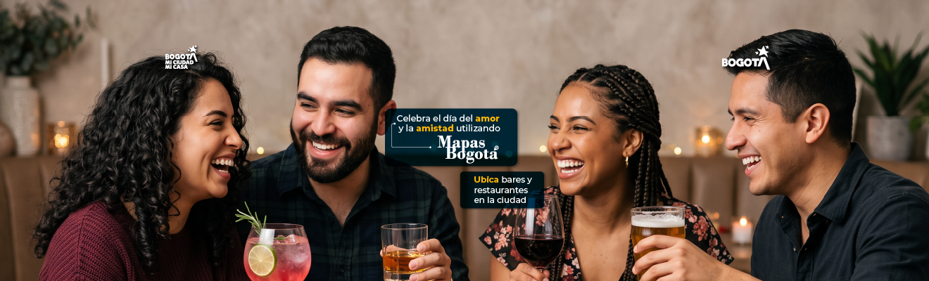 Celebra Día del Amor y Amistad con Mapas Bogotá