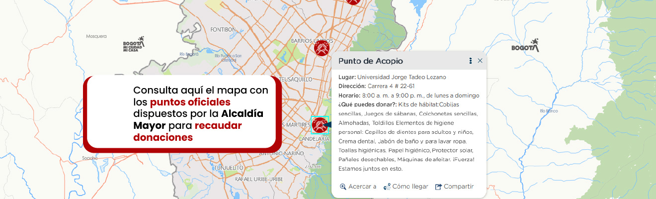 bogota donaciones 
