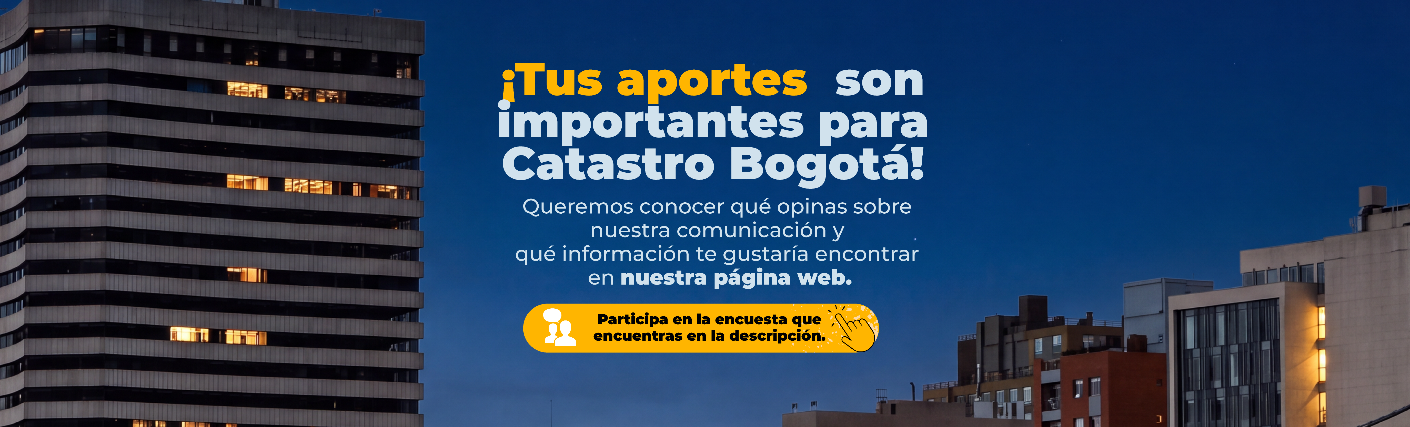 Encuesta percepción página web, participa aquí