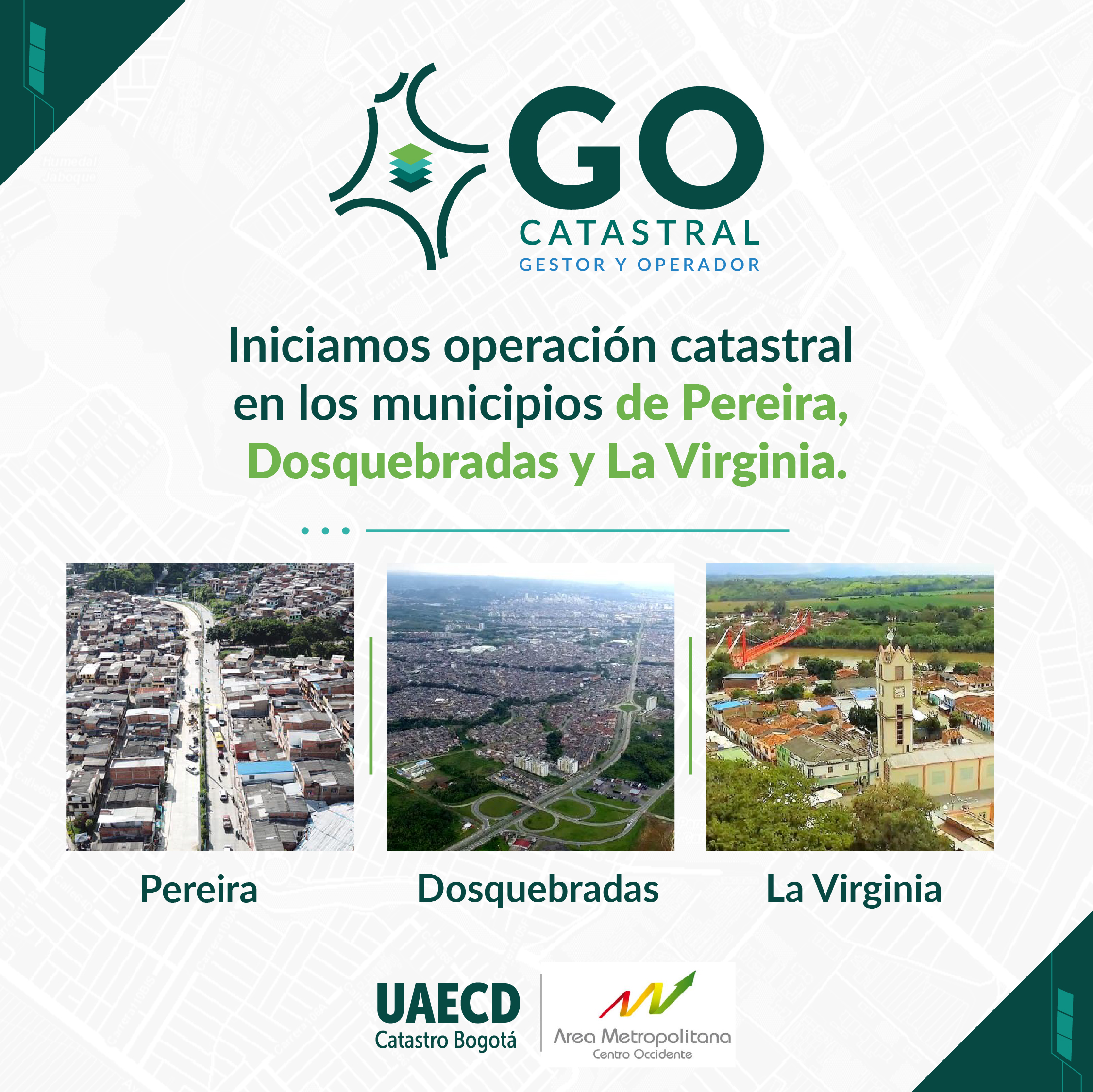 Catastro Bogotá firma convenio con Área Metropolitana de Occidente, para realizar procesos de Actualización y Conservación Catastral con fines Multiptopósito