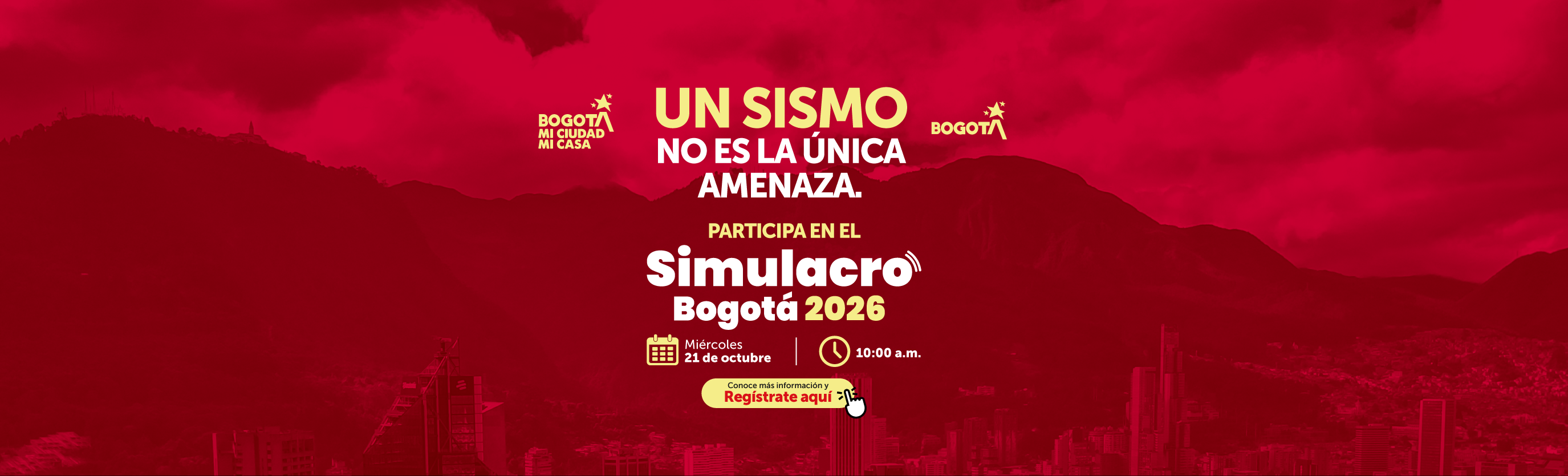Participa en el simulacro Bogotá 2026