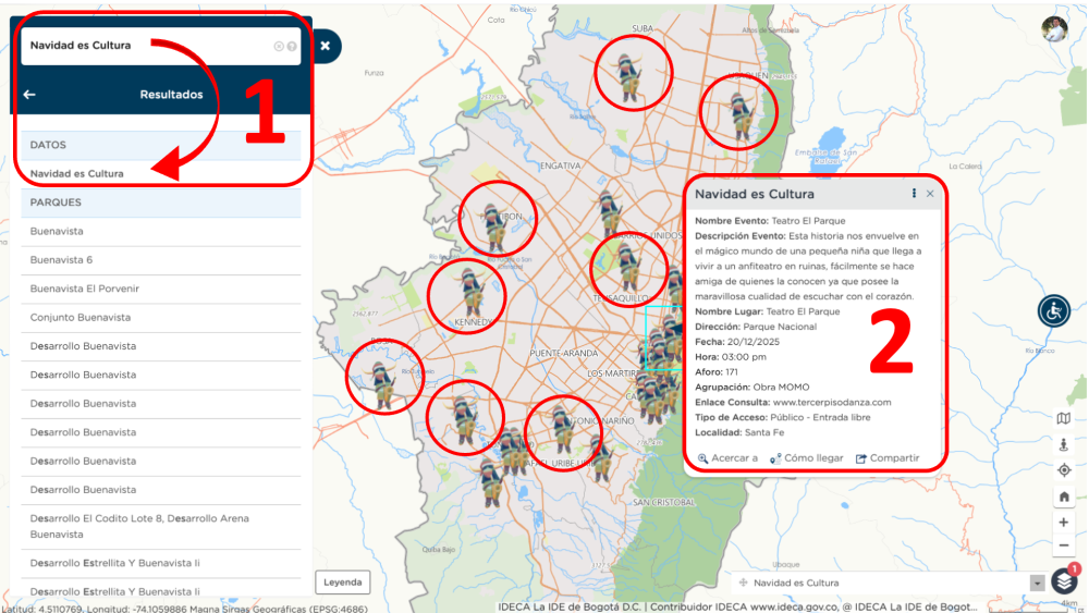 Mapa de eventos Navidad es Cultura