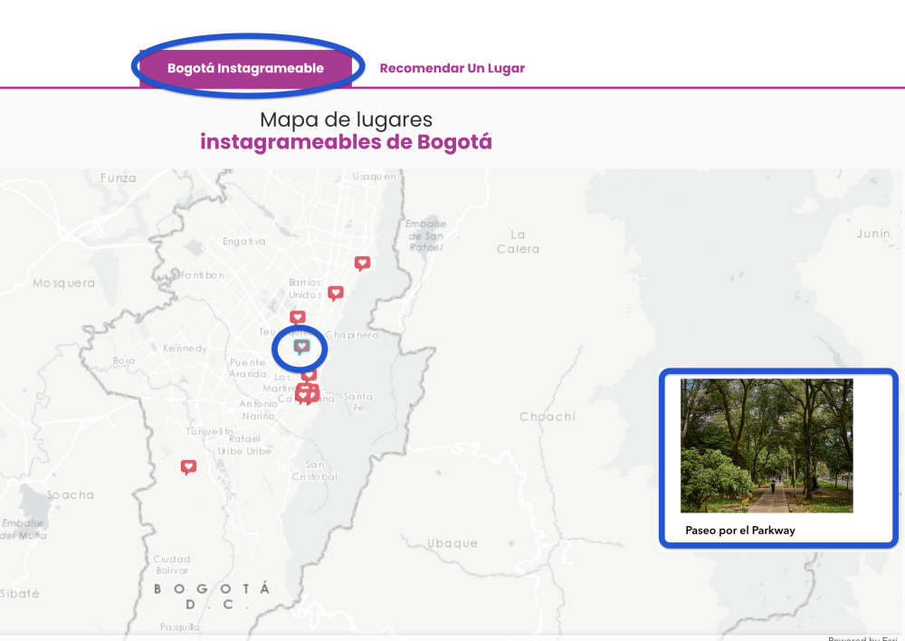 Para consultar un lugar instagrameable