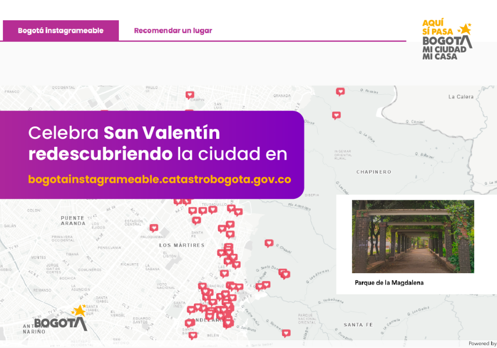 San Valentín con Bogotá instagrameable