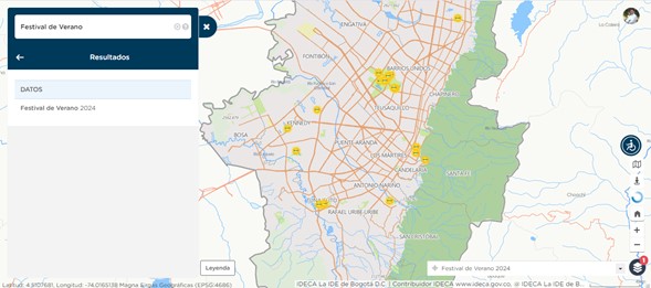 Mapa Festival de Verano