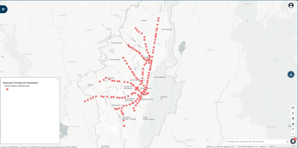 Estaciones troncales de Transmilenio