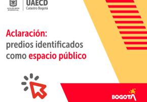 Aclaración:Predios identificados como espacio público 