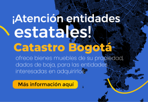 Catastro Bogotá ofrece a entidades estatales bienes muebles, dados de baja, a título gratuito