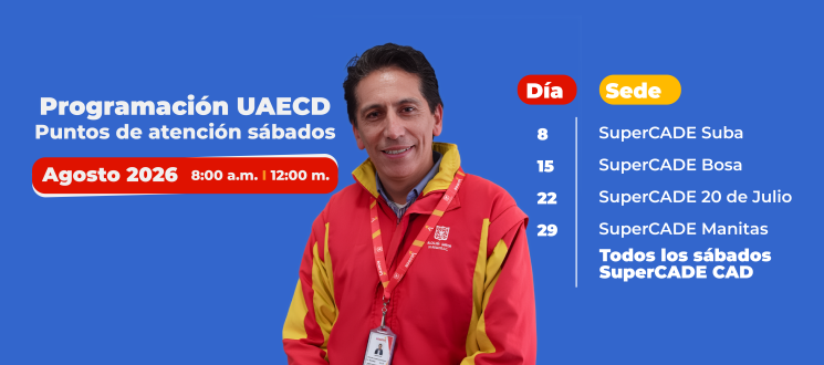 SuperCADE: Conoce los turnos de atención para los sábados en agosto