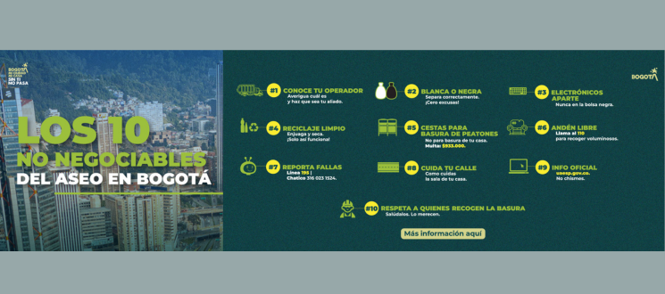 Conoce más del esquema de aseo en Bogotá
