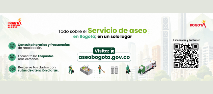 Consulta aquí todo sobre el servicio de aseo en Bogotá