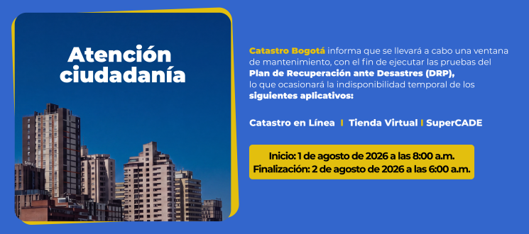 Atención ciudadanía: ventana de mantenimiento programada.