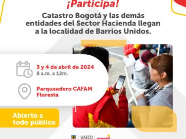 Catastro Bogotá llega a la localidad de Barrios Unidos