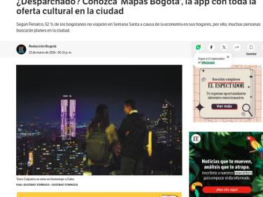 ¿Desparchado? Conozca ‘Mapas Bogotá', la app con toda la oferta cultural en la ciudad