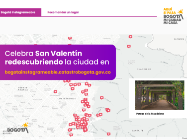 San Valentín con Bogotá instagrameable