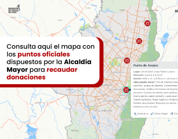Ubica los centros de acopio para las donaciones que se entregarán a damnificados del terremoto